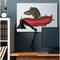 Stupell Industries Dachshund Flying in Weenie Plane Canvas Wall Art